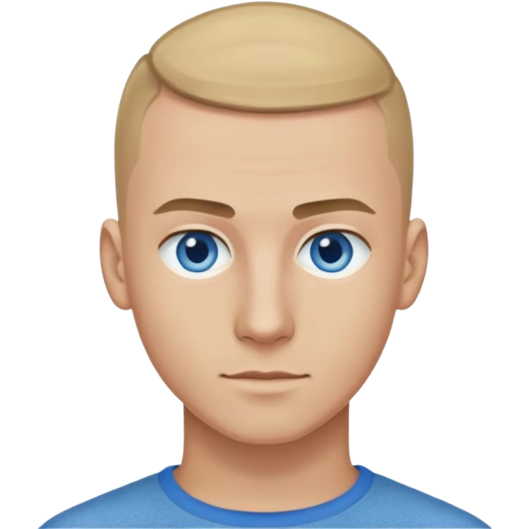 Guy in 20/30s with dirty blonde buzzcut and blue eyes (like rafe Cameron/drew starkey) emoji