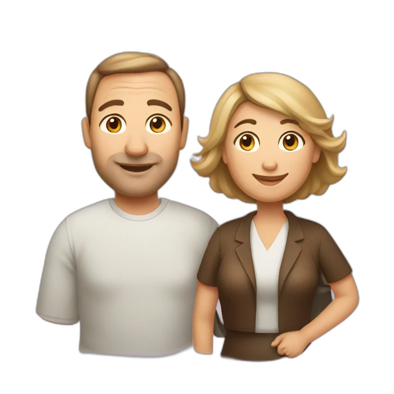 Un papa enceinte et une maman emoji