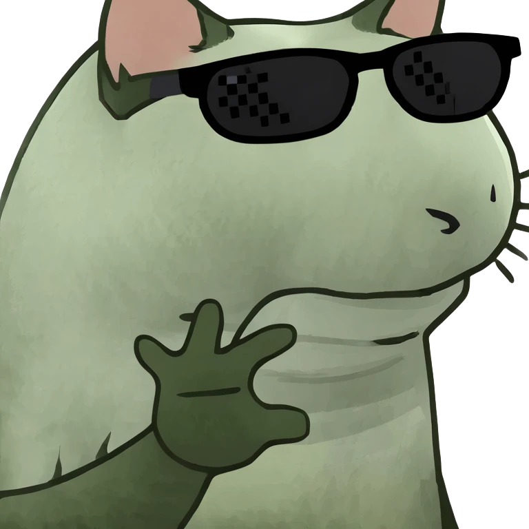Cat with sunglasses emoji