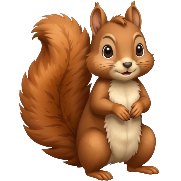 Cute squarrel full body with legs and all emoji