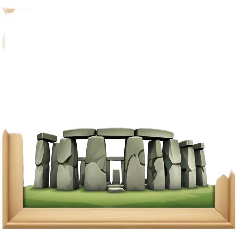 Stonehenge Landmark Emoji – Showing the prehistoric stone circle with a natural sky backdrop. emoji