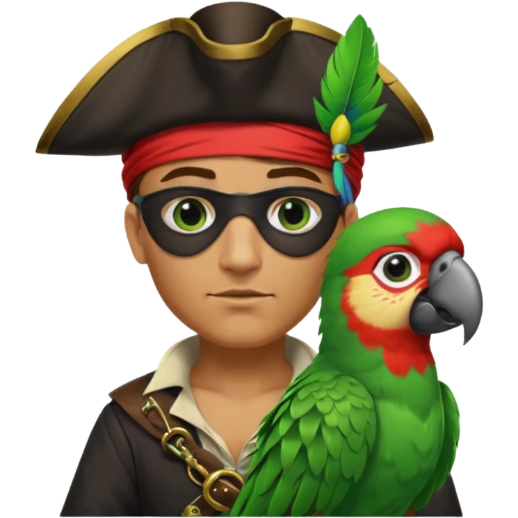 pirate and parrot emoji