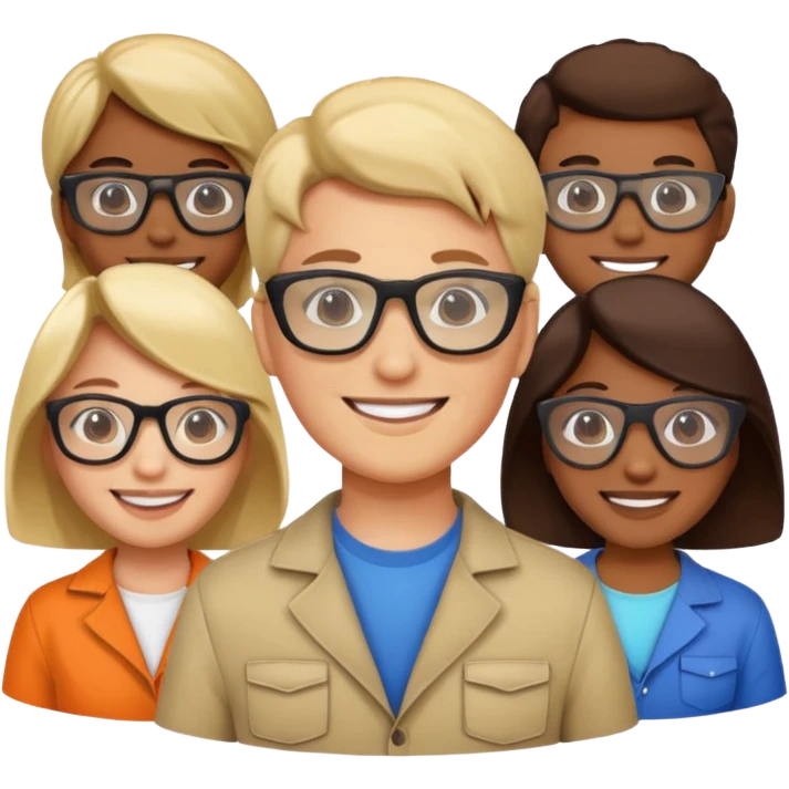 people with protective glasses emoji