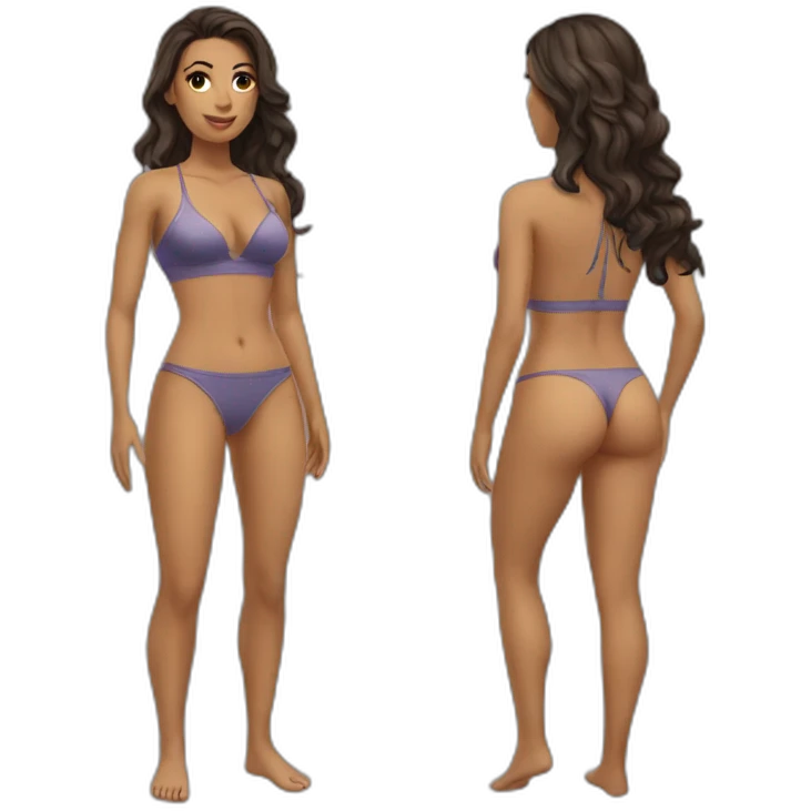 very hot latina with short pool outfit emoji