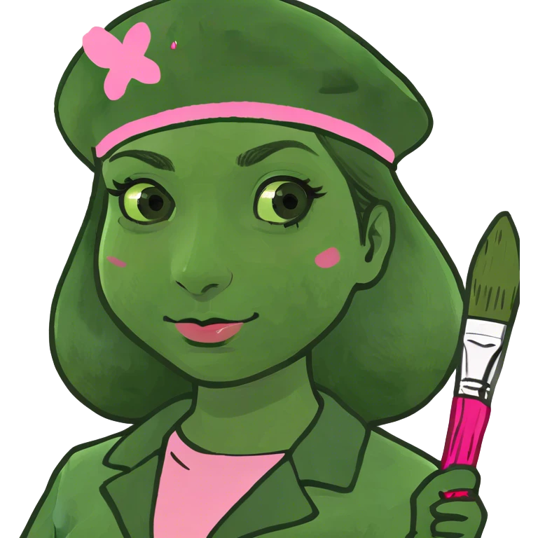 pink girl spam artist emoji
