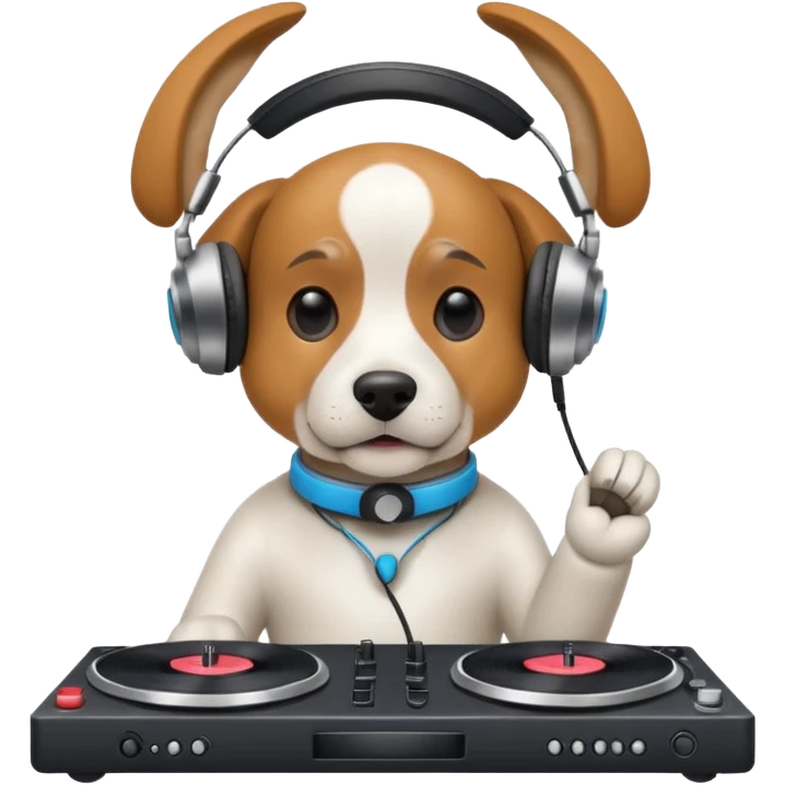 dog djing  emoji