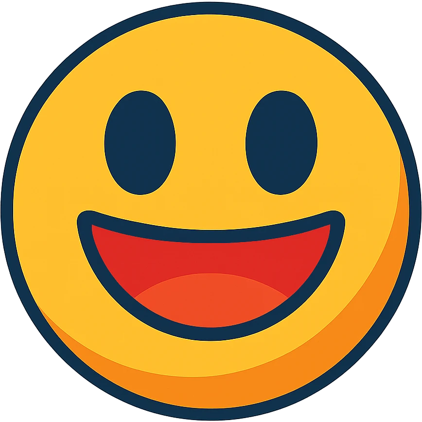 vibrant toon style smiling emoji emoji