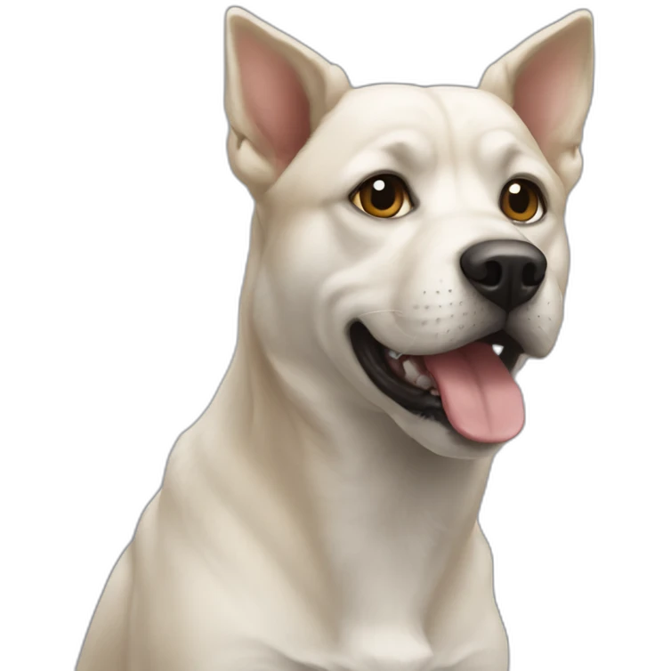 Chat sur un chien emoji
