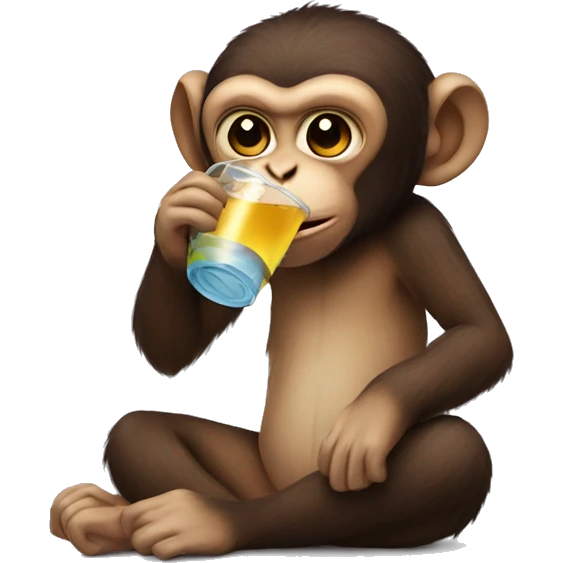 Monkey drinking emoji