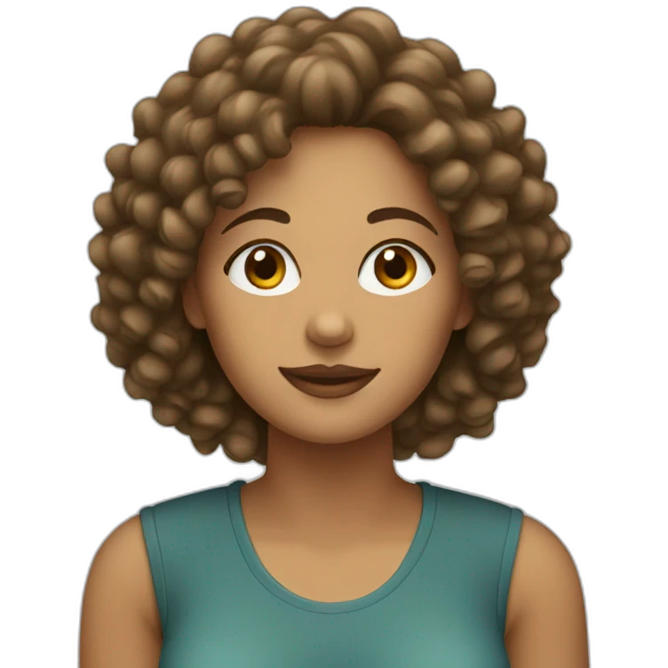 Women with curly hair  emoji
