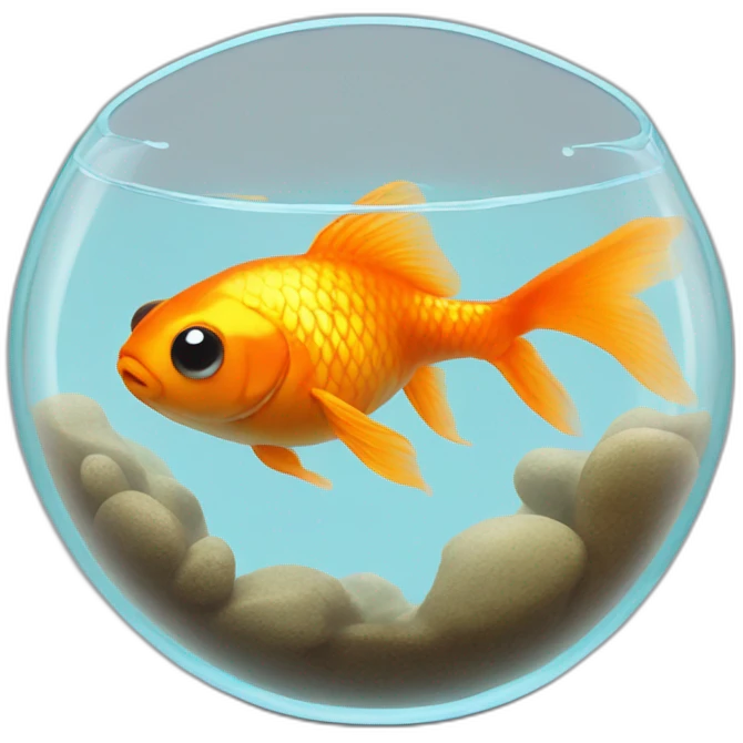 Goldfish in a bowl that says "Blub" emoji