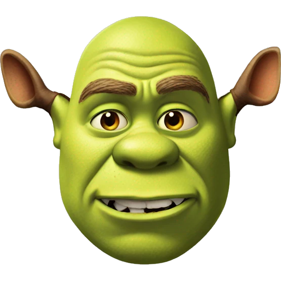 Shrek with steam coming out of ears emoji