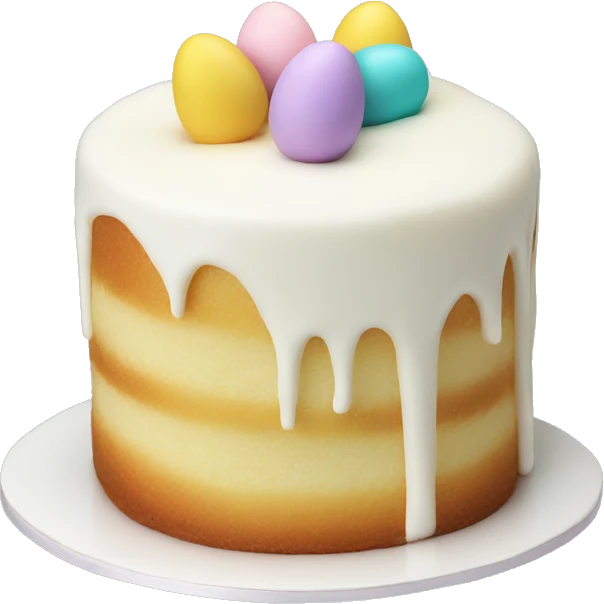 Easter white cake emoji