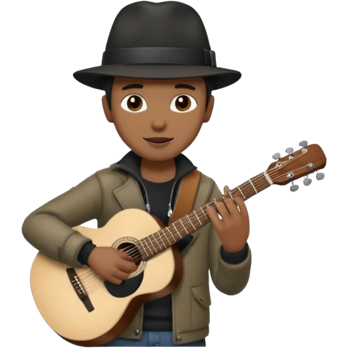 black Street Musician emoji