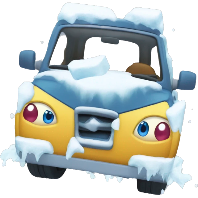 3 blocchi di ghiaccio che volano da una melazana emoji
