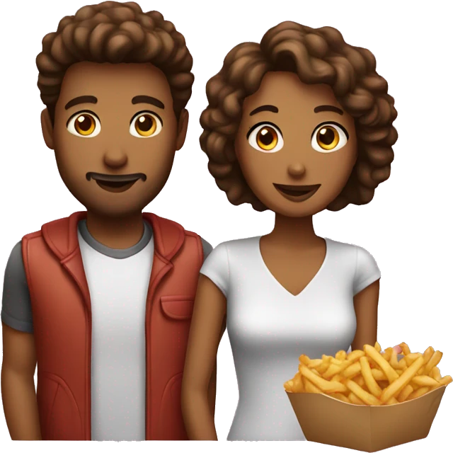Couple date fast food emoji