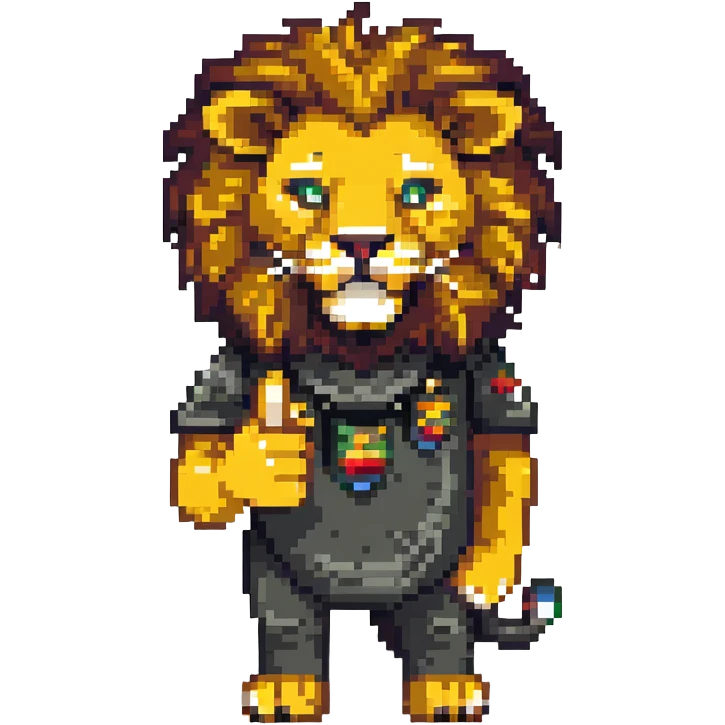lion showing middle finger emoji