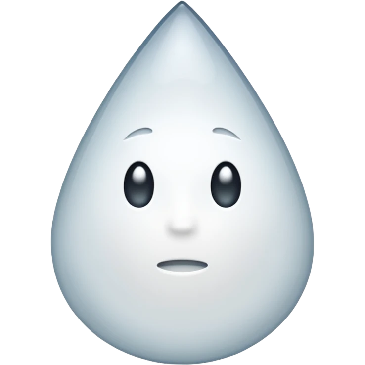 White tear drop emoji