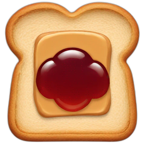 A toast with peanut butter and jam emoji