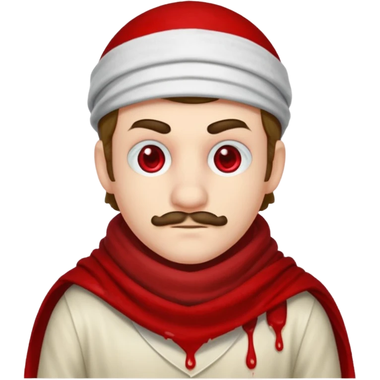 mario blood scarf on his face emoji