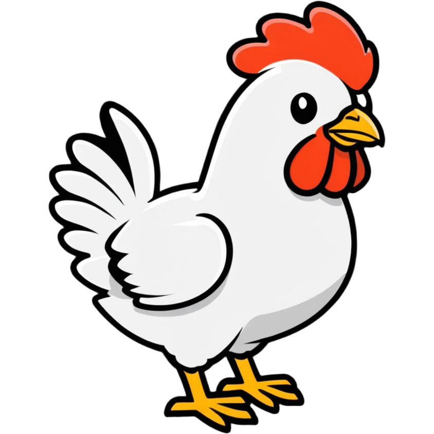 chicken with a mullet emoji