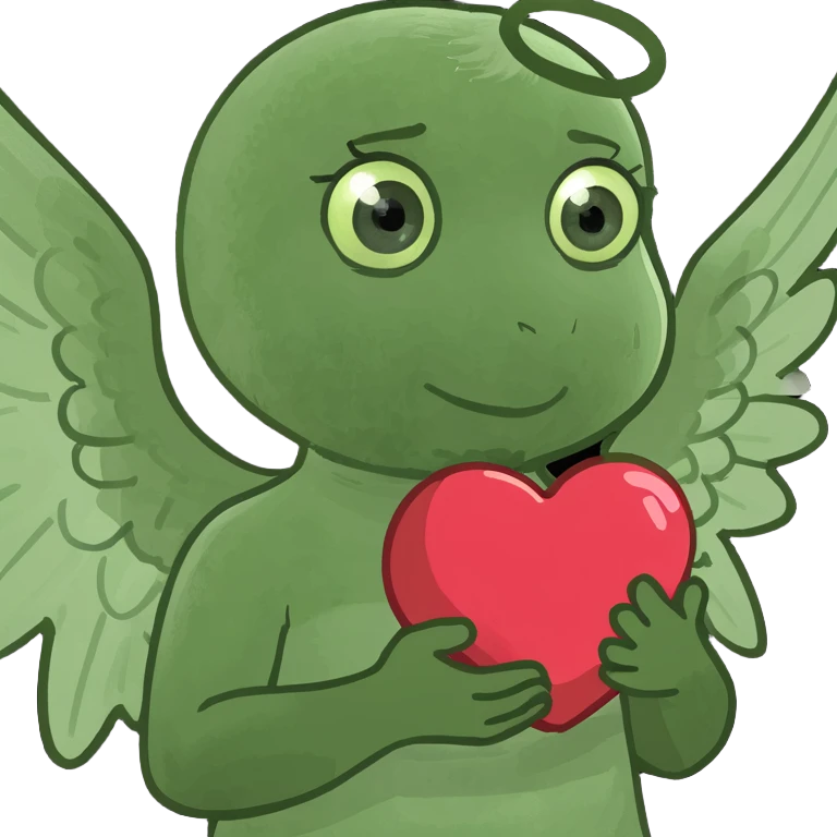 angel holding heart emoji