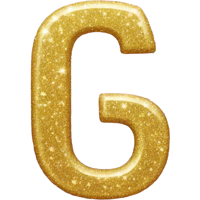 Glitter letter G emoji