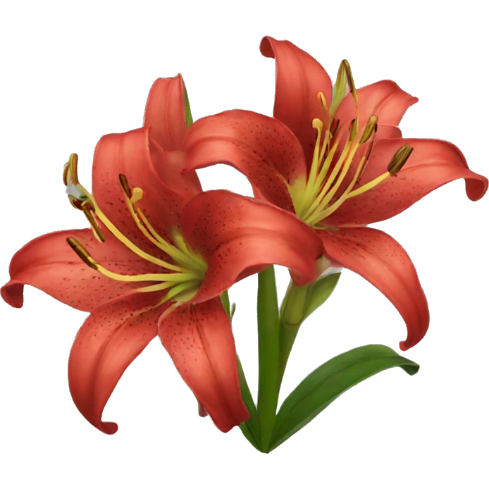 red lilies  emoji
