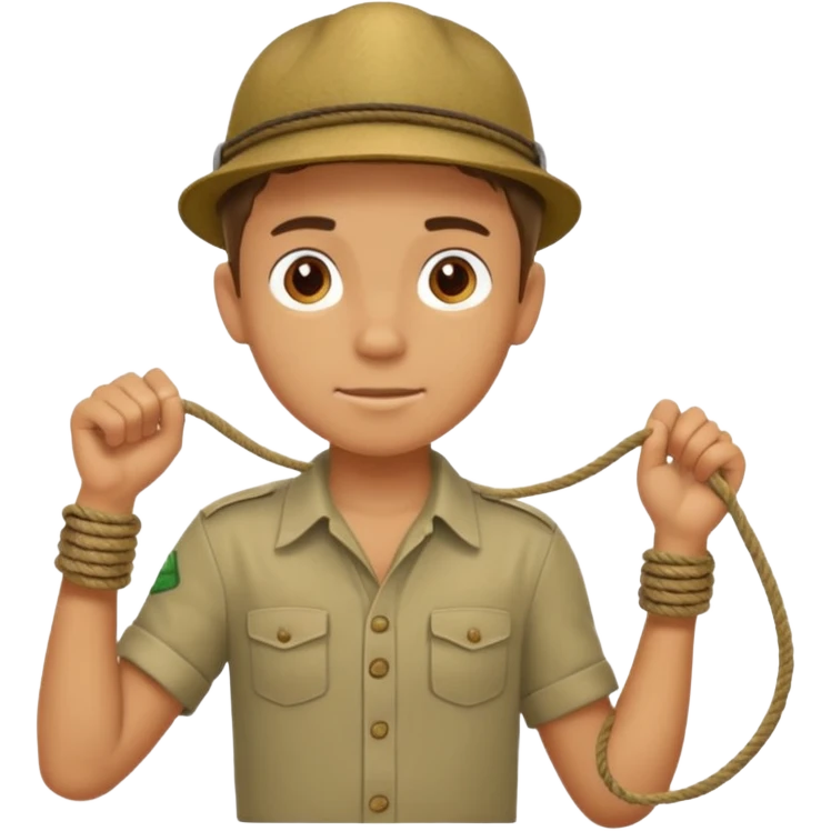 Boy + rope,Jungle Explorers. emoji