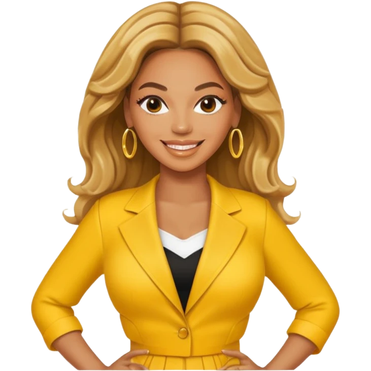 Beyonce with yellow outfit emoji