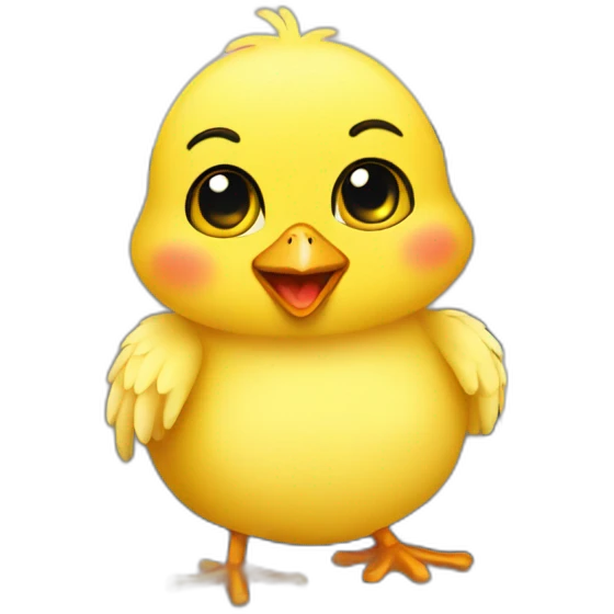 Little Yellow chick with a laptop emoji