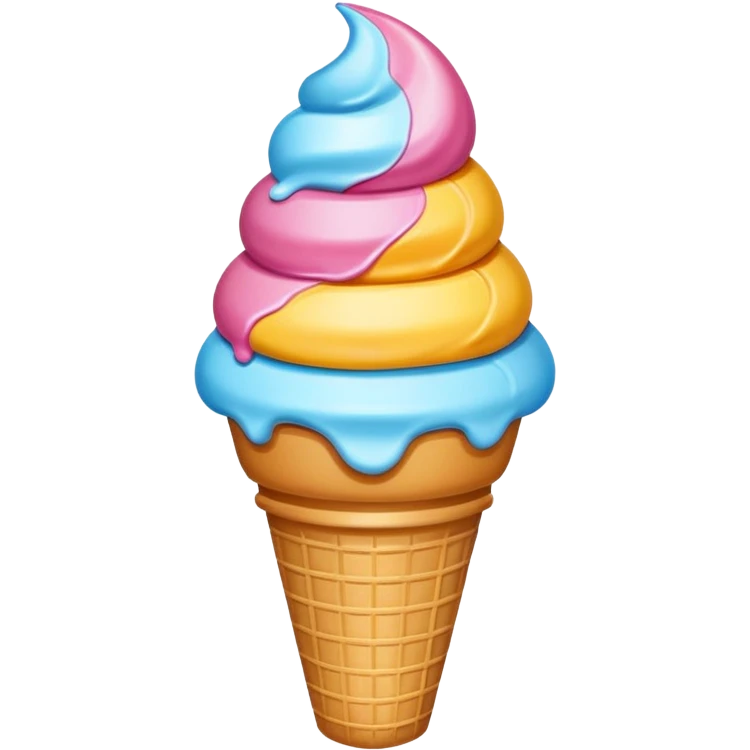 Cute ice cream emoji
