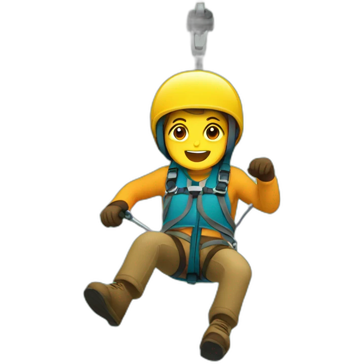 ziplining emoji