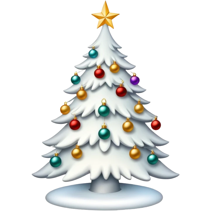 White Christmas tree emoji