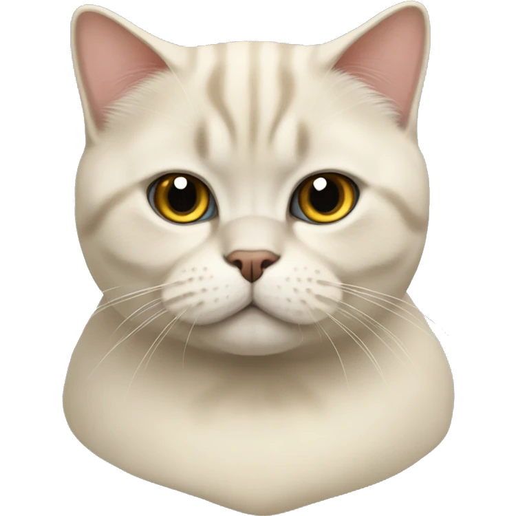Cream British shorthair cat emoji
