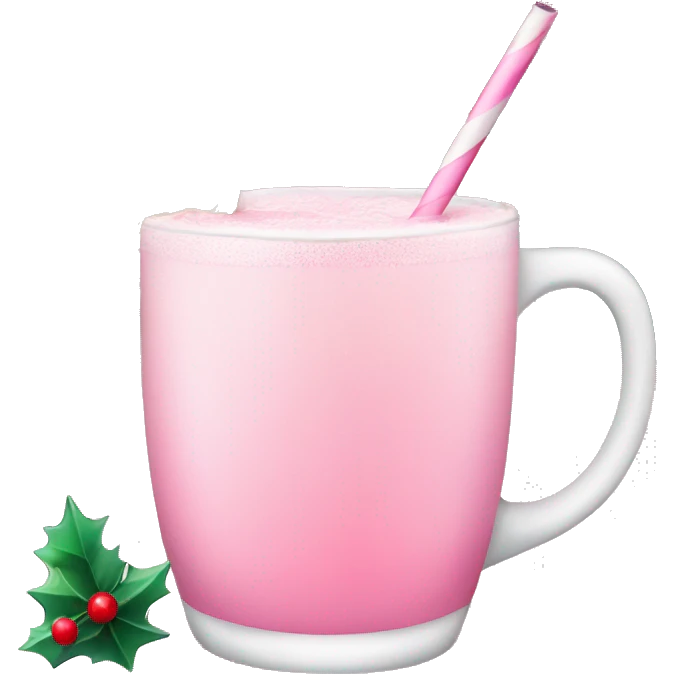 pastel pink christmas christmas drink emoji