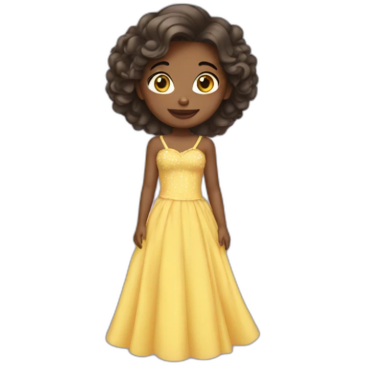 Girl in a prom dress  emoji