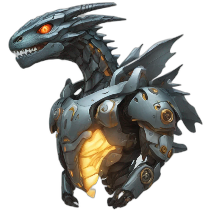 cyborg dragon emoji