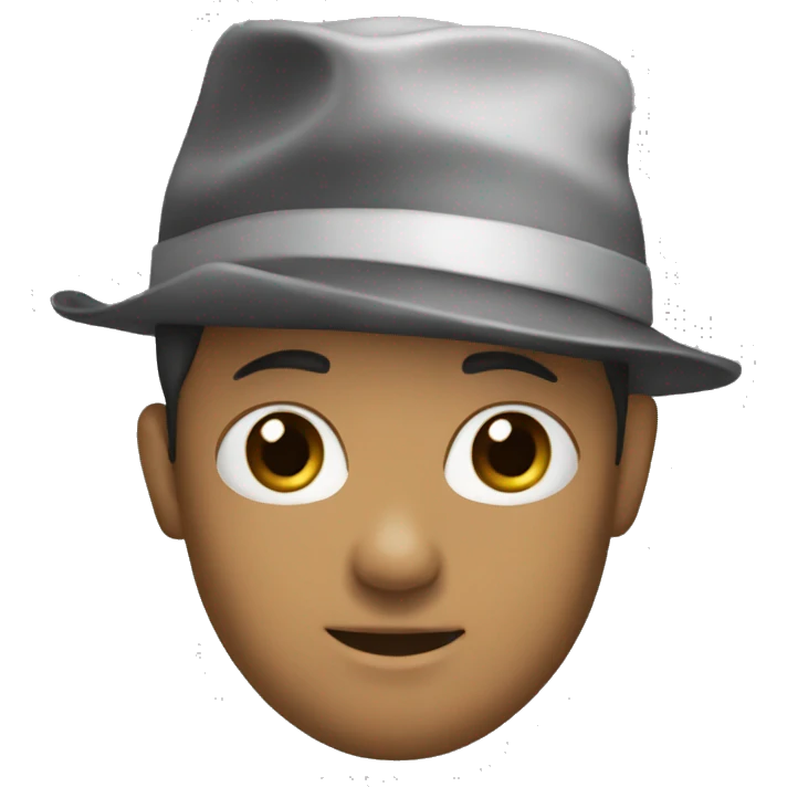 hiu dengan topi emoji