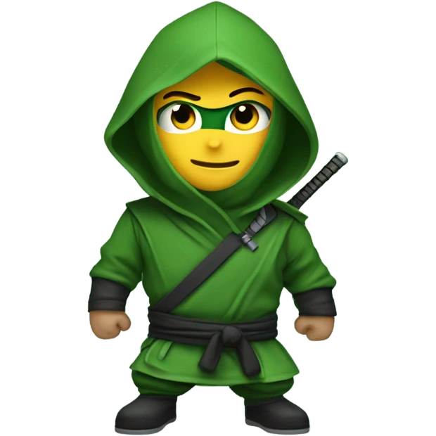 A ninja wearing a green outfit emoji