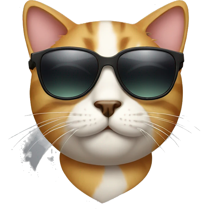 Cat with sunglasses emoji