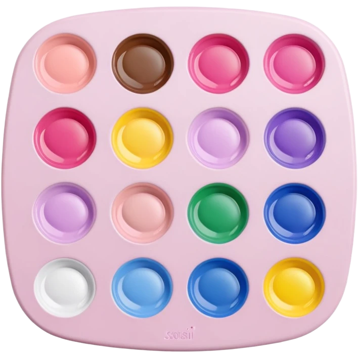 3d pale pink painting palette emoji