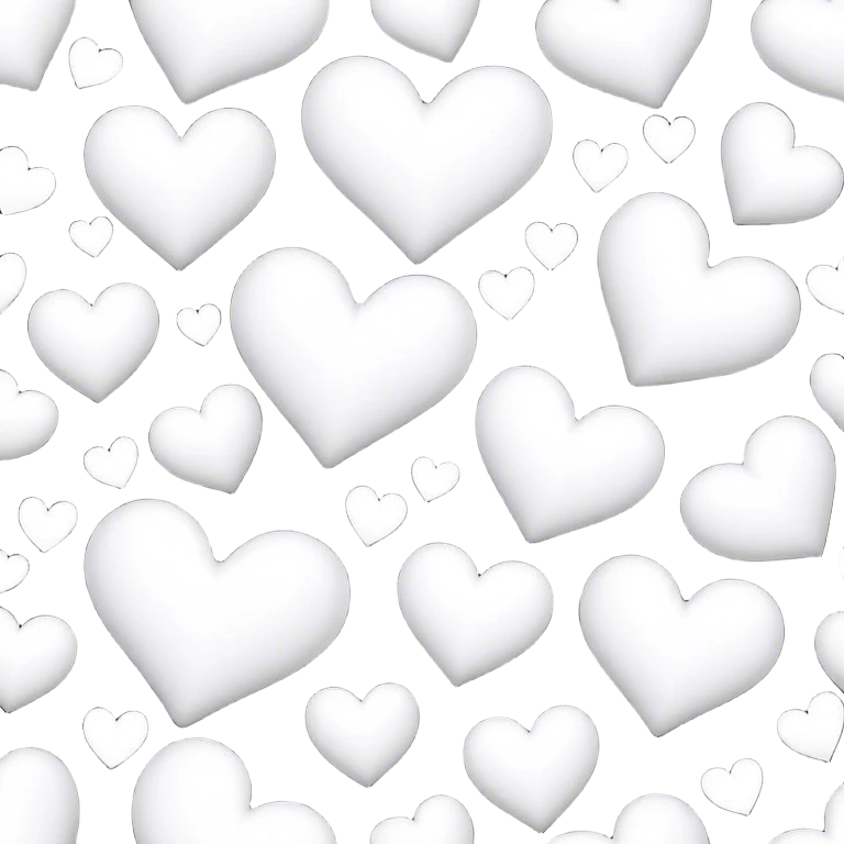 White hearts emoji