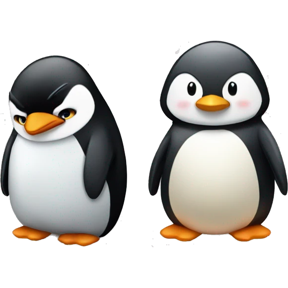 penguin and penguin emoji