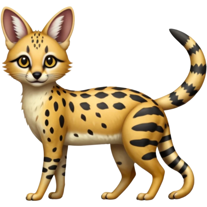Trico-Vernid-Serval-Numbat-fusion-animal-hybrid-creature  emoji