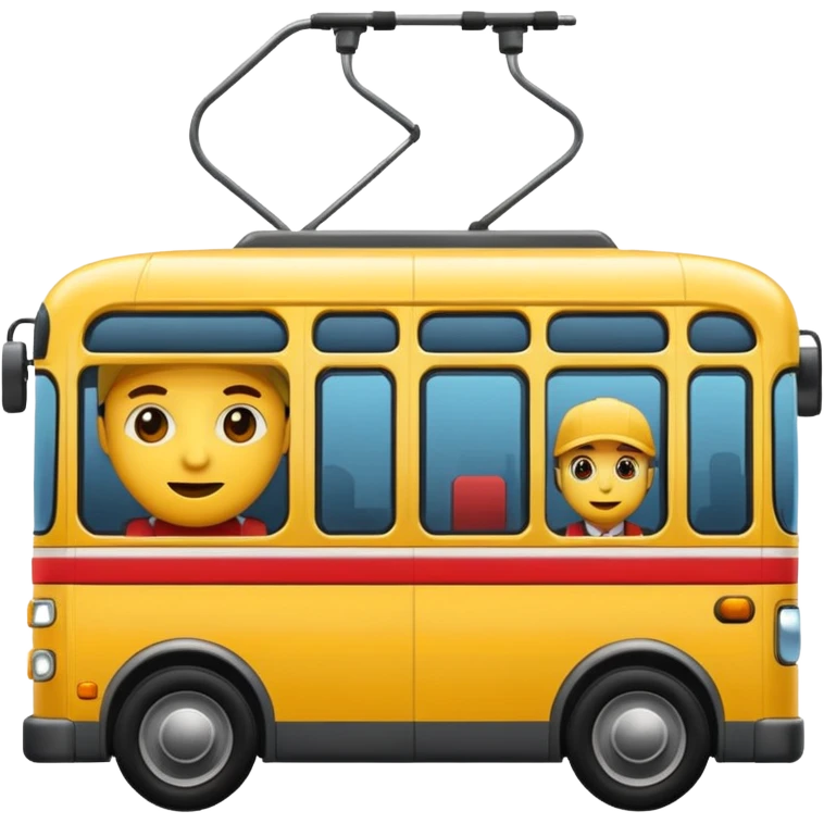 full-face bus and tram emoji