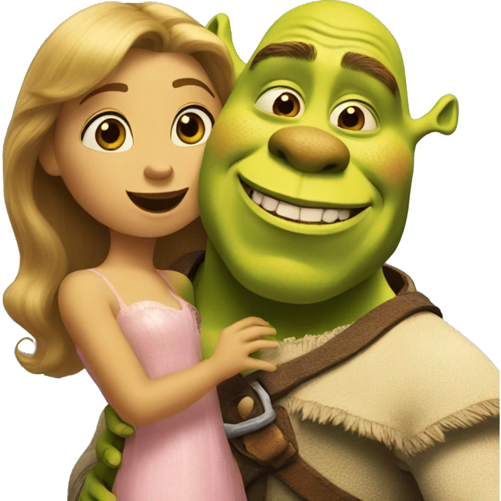 Shrek qui envoie un bisou  emoji