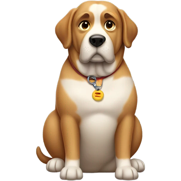 really fat dog emoji