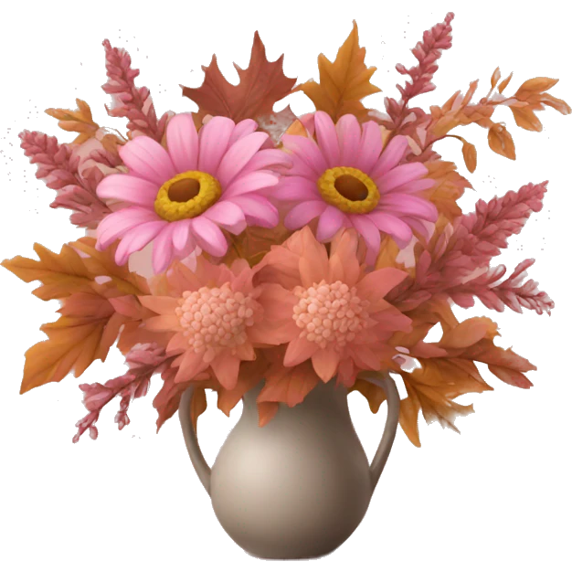 autumn bouquet pink emoji