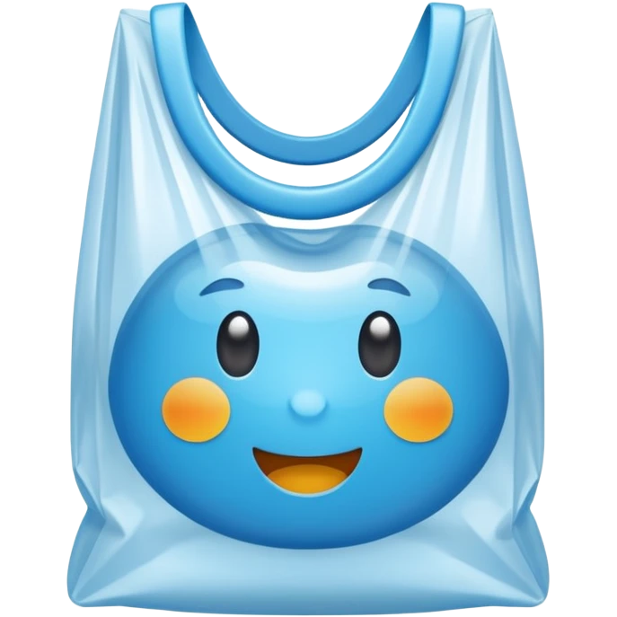 a plasticbag with handles in a simple vector style without face emoji